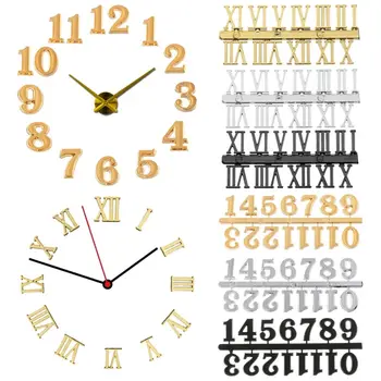 1 Комплект Кварцов Часовник С Цифри Аксесоари Арабски Номер Римски Цифри Резервни Части За Часовник Ръчна Изработка Материал За Възстановяване На Цифрови Средства За Ремонт На