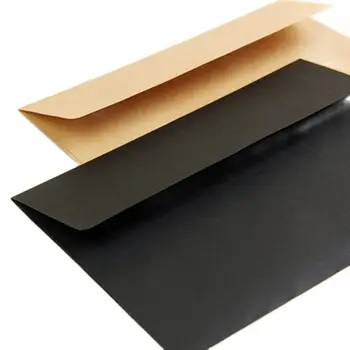 100шт Приемаме Поръчка за поръчка на крафт-хартиен плик празна Картичка за опаковане на подаръци листни пакети