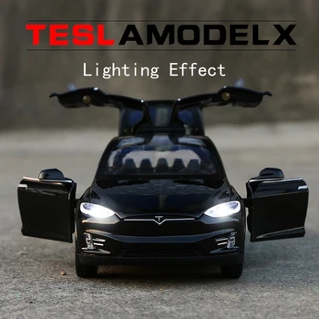 2022 Нов 1:32 Tesla МОДЕЛ X Сплав Модел на превозното средство за Леене Под Налягане и Играчки Превозни Средства Играчка на пишеща Машина, Детски Играчки За Деца Подаръци Момче Играчка