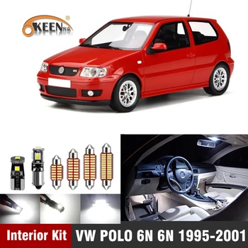 7 бр. За Volkswagen VW POLO 6N 6N2 1995-2001 Led Комплект вътрешните Крушки Canbus Карта Купол Регистрационен номер на Автомобилни Аксесоари