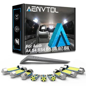 AENVTOL Canbus LED Лампа за купето на Audi A4 S4 RS4 B5 8D B6 B7 8E B8 8K Quattro Седан и Avant 1996 1998 1999 2003 2008 2009 2018
