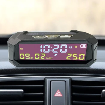 AN01 AN02 ГУМИТЕ Look Слънчеви Автомобилни Цифров Часовник Напълно Автоматичен LCD дисплей за Време, Дата Температурата в Колата Авто Аксесоари За Интериора