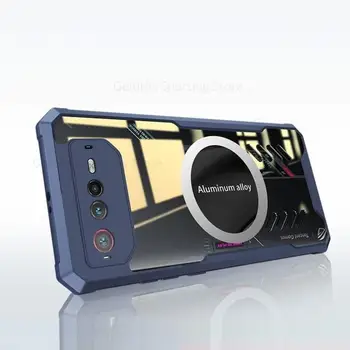 Funda За Asus ROG Phone 6 Pro За Magsafe Магнитен Охлаждащ Калъф За отнемане на Топлина За Rog Phone 6 HD Прозрачен Калъф за носене за Защита