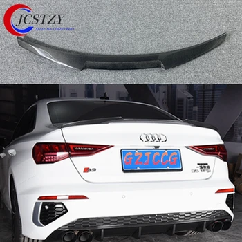 JCSTZY Спойлер Броня За Audi A3 S3 RS3 2019-2022 Високо Качество на Въглеродни Влакна, Заден Спойлер На Покрива, Багажника За Устни Капака на Багажника Оформление на Автомобила