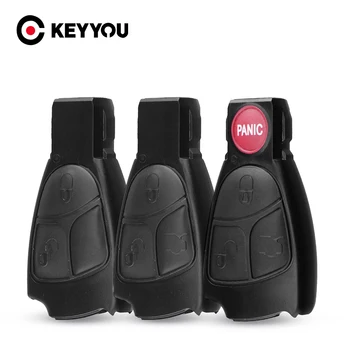 KEYYOU Безплатна Доставка 2/3/4 Бутони на Дистанционното на Ключа на Автомобила Ключодържател Калъф във Формата На Миди За Mercedes Benz B, C, E, ML, S CLK CL Smart Key