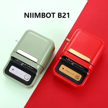 NIIMBOT B21 Безжичен Термопринтер, Преносим Принтер за Етикети, Ръчно изработени, Баркод, Производител на Етикети, Принтери Кафе Принтер