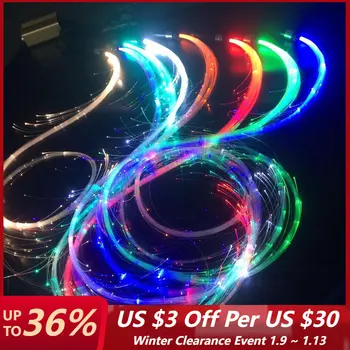 USB plug-in hybrid Цветни LED Оптичен Събирам Танц Събирам Светещ Ръчно Въже Флаш Събирам Атмосфера Подпори за Танцов Фестивал Партия