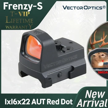 Vector optics Frenzy-S 1x16x22 AUT Червен Точков мерник Супер лесно и Удароустойчив Очите Rilfe За истински огнестрелни пистолети 9 мм 223