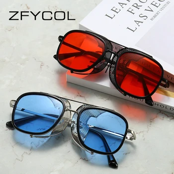 ZFYCOL 2023 Готически Слънчеви Очила в стил steampunk Дамски Маркови Дизайнерски Мъжки Реколта Кръгли Модерни Слънчеви Очила Рамка, Високо Качество UV400