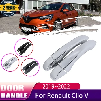 Автомобилна Анти-мръсна Хромирана рамка, която Дръжка Капак За Renault Clio Lutecia V MK5 BF 2019 ~ 2020 2022 Авто Врата копчето-Покриване на Автомобилни Аксесоари