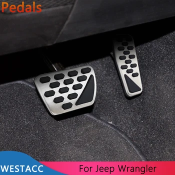 Автомобилни Педали от неръждаема Стомана за Jeep Wrangler JL 2018 - 2021 на Педала на Газта Спирачки Защитно покритие Аксесоари за Интериора