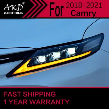 Автомобилни Фарове за Toyota Camry XSE Led Светлини 2018-2021 Camry Главоболие Фенер Drl Обектива на Проектора Автомобилни Аксесоари