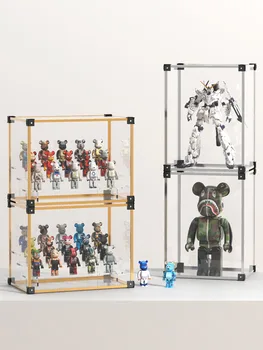 Версия за домашно издание Bubble Mart Display Box Blind Срок За Съхранение на Кукли Le Gundam Модел Прозрачен Прахоустойчив шкаф Акрилна стена