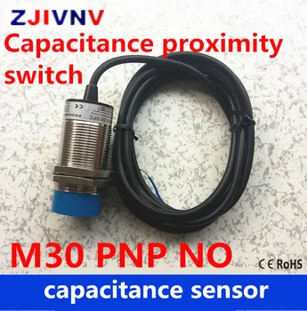 Високо качество M30 PNP БЕЗ безконтактен капацитивен сензор за нормално Отворен прекъсвач за постоянен ток, 3 тел разстояние 15 mm сензор разпоредбите на 5 бр./лот