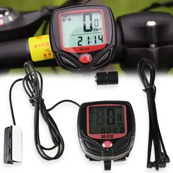Водоустойчив Светлинен LCD Дисплей МТБ Планинско Колоездене Велосипеден Компютър за измерване на Скоростта на Километража