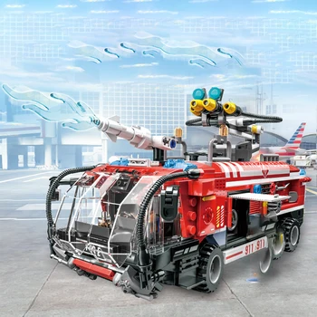 Град 643 бр. Пожарната Строителни Блокове Момчета Пожар Кола Модел на Обучение на Строителни Тухли Играчки За Деца Подаръци