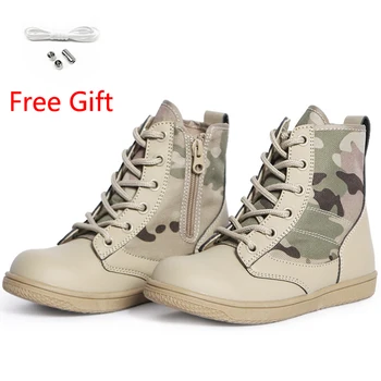 Детски обувки за летен лагер, военни армейските спортни обувки, Парусиновая детска планински обувки за родители, Тактически обувки