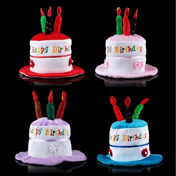 Децата На Възрастни Свещи Шапки Честит Рожден Ден На Шапка Шапки Обличам Подарък-Облекло За Коса Короната Украса Cosplay Костюм Розов На Син