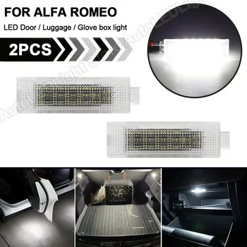 За Alfa Romeo 147 Mito GT За Fiat 500 500X Bravo 2 бр. Бяло led Лампа За Багажника, Система за лампа, в Жабката, на Вътрешното осветление