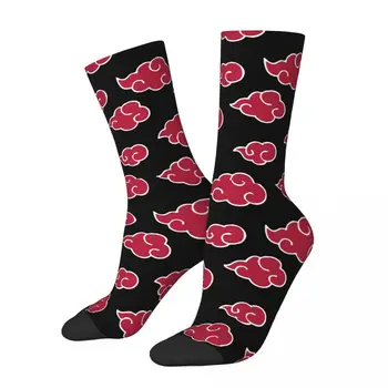 Зимни Топли Забавни Женски Мъжки Червени Изчислителни Чорапи с Японското Аниме Сагруб.начинът Нинджа Узумаки Учиха Дишащи Спортни Чорапи