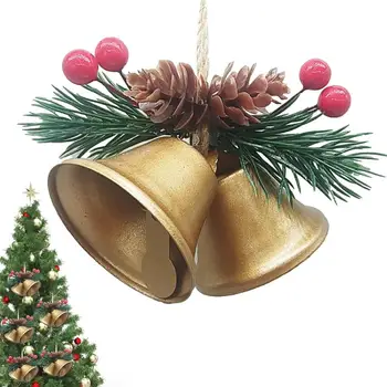 Коледни звънчета Метални звънчета, пълни с празнична атмосфера за украса на Коледната елха