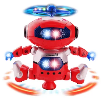 Космически Танцьор е Умен Хуманоиден Робот, Играчка Със Светлина и Звук, Музика Детска Електроника За Домашни Любимци Пешеходни Играчки за Момче Детски Подарък
