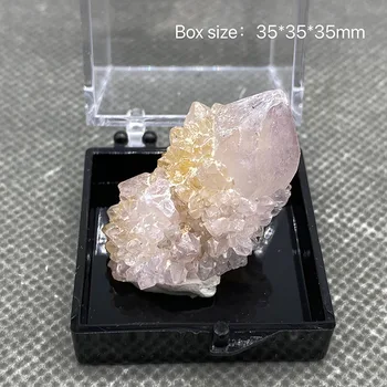 Натурален Кактус Crystal Клъстер камъни и кристали, лечебни кристали кварц скъпоценни камъни + кутия 3.5 см
