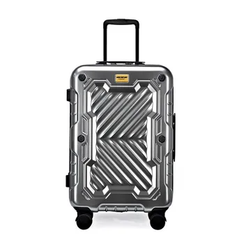 Нов модерен пътнически багаж, трайни трайни сгъсти куфар на колела, за по-младите мъже и жени, калъф за носене, 20/24/28 см, кутия с парола