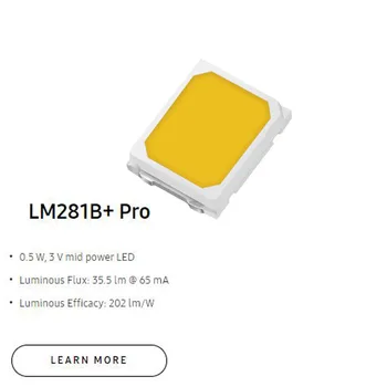 Нова по-висока светоотдача 223lm/W 2835 SMD LED LM281B + Pro 0,5 W, 3 led средна мощност от 4000 До За led осветление