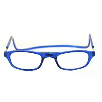 Пластмасови магнитни очила за четене, сгъваеми магнитни ридеры, мъжки и женски очила за четене, многоцветни лещи, мощност от + 100 до + 400