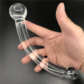 Прекрасен двухточечный кристална пенис вибратор Анален анален накрайник Секс-играчки за възрастни продукти за жени, мъже дамски мъжки мастурбация