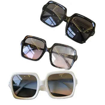 Реколта Големи Квадратни Слънчеви Очила Дамски слънчеви Очила Мъжки Извънгабаритни Слънчеви Очила Дамски Модни Известна Марка Черни Очила Gafas de sol