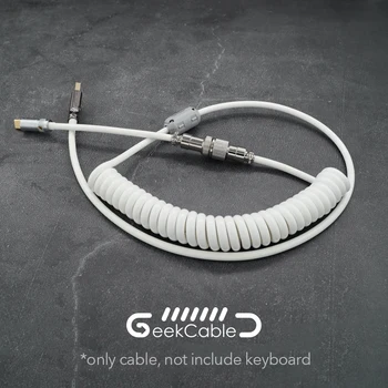 GeekCable Ръчно изработени Индивидуални Механичен Клавиатурата USB Кабел Спирален Кабел За Предаване на Данни Бяла Входна Модел е Базовия Модел
